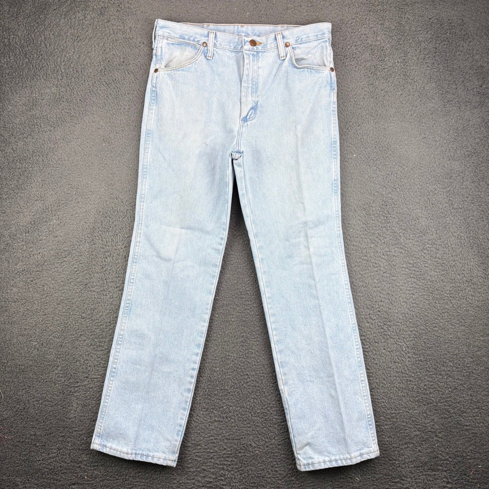 Wrangler 936GBH Cowboy Cut Slim Fit Jeans Light Wash Blue 32x30 Mens Denim